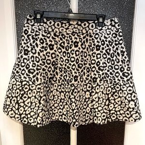 Banana Republic black white leopard skirt